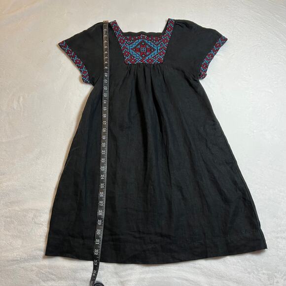 Madewell Embroidered Wanderer Mini Dress Size XXS Linen Boho Festival Colorful - Picture 12 of 12